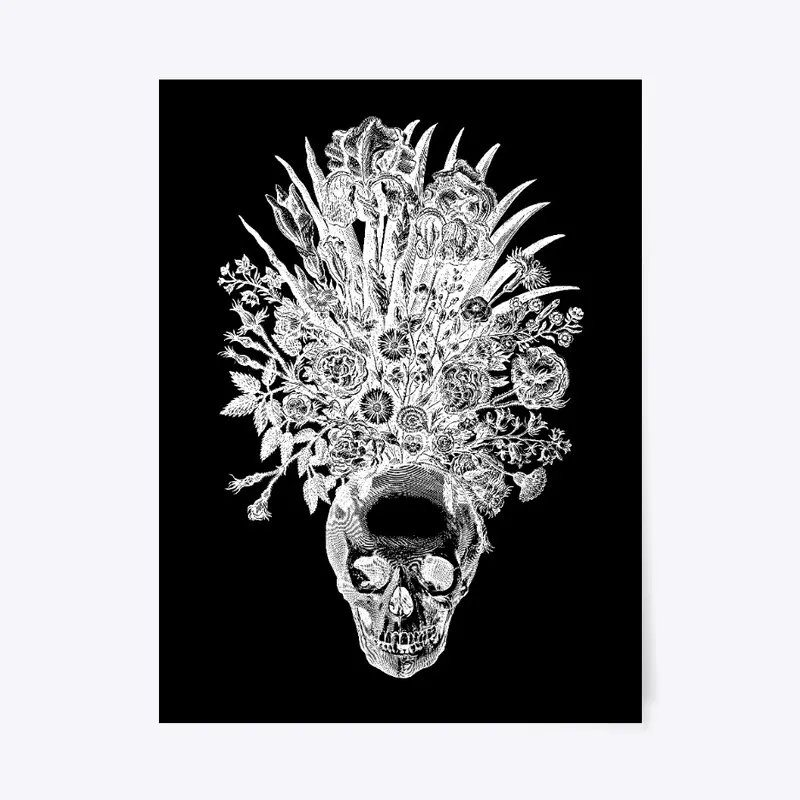 May Queen Skull w/ Floral Headdress