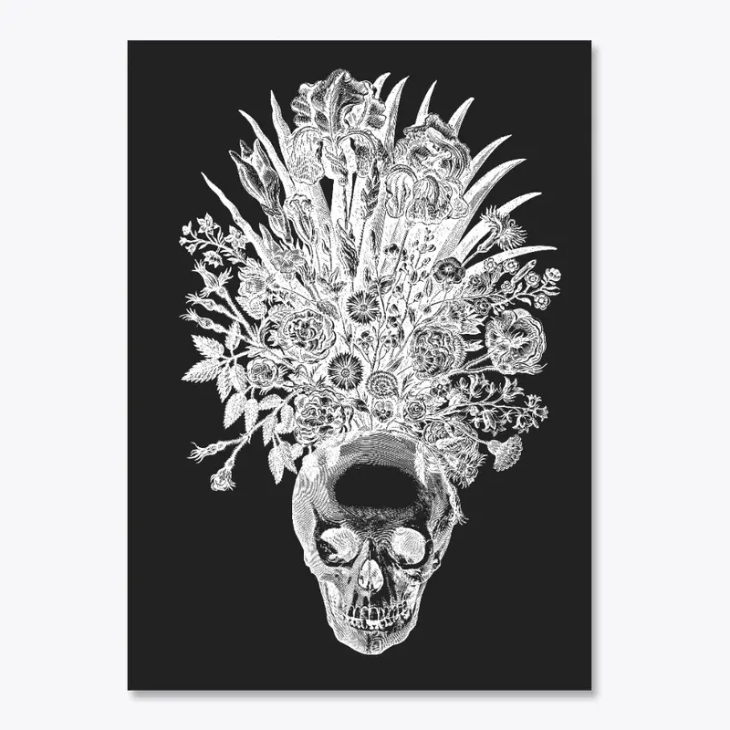 May Queen Skull w/ Floral Headdress